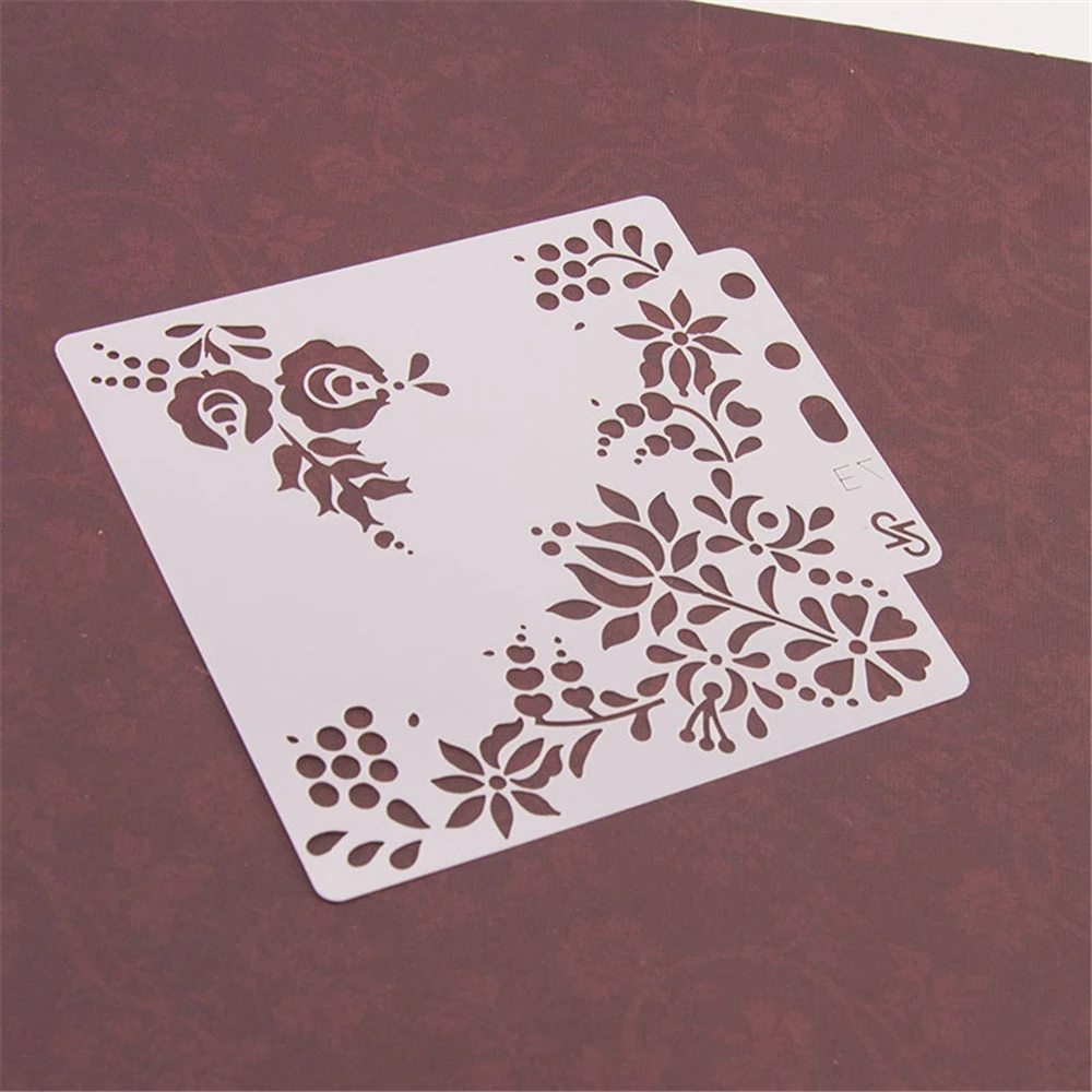 Художественный дизайн B Многослойные трафареты живопись Скрапбукинг раскраска