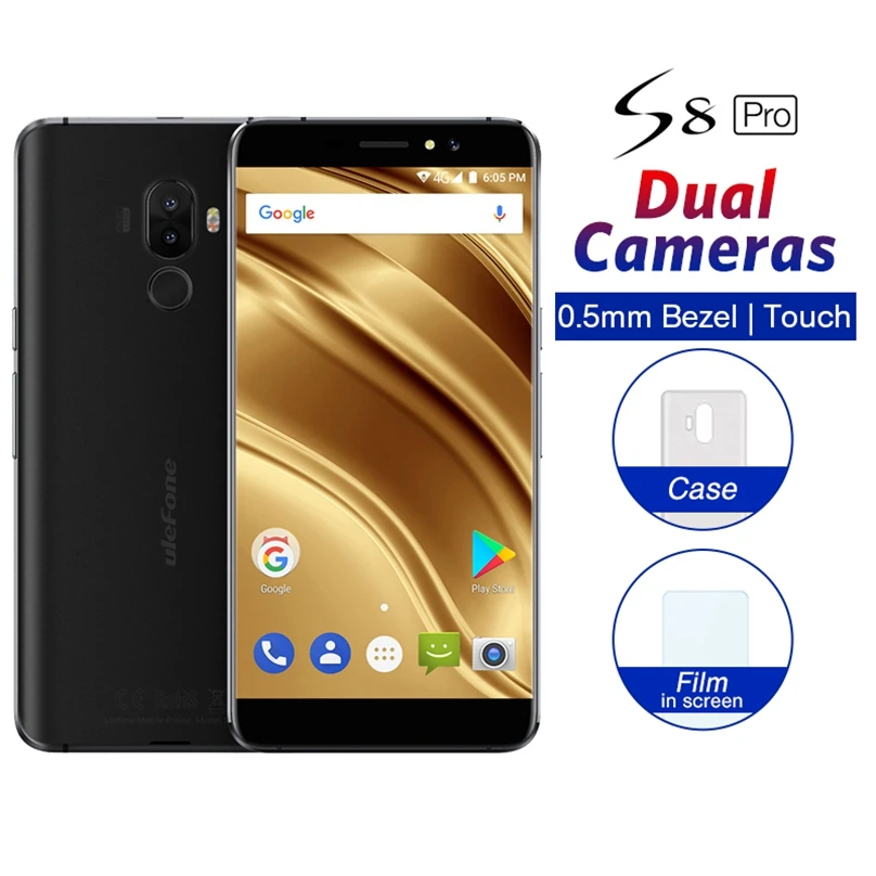 Смартфон Ulefone S8 Pro 2 Гб ОЗУ 16 ПЗУ 5 3 дюйма четырёхъядерный процессор MTK6737 Android 7 0 3000