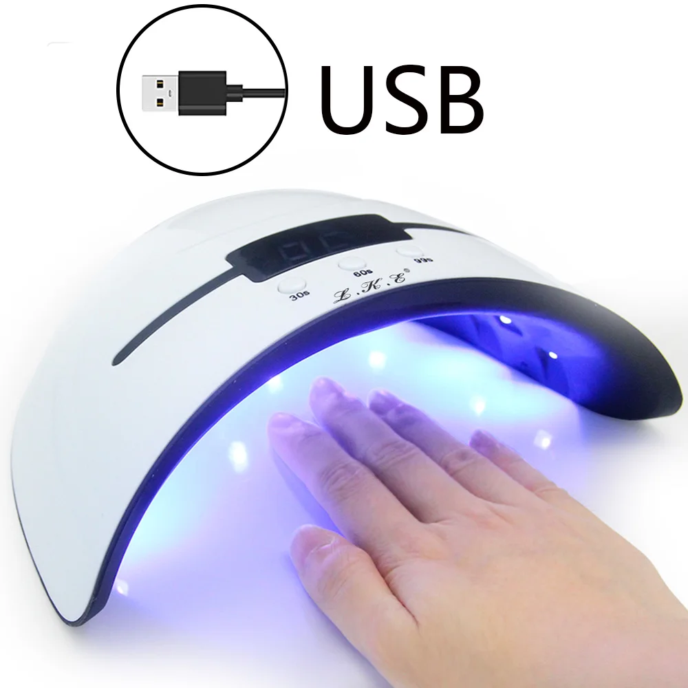 Mini X1 LKE Светодиодный УФ-лампа для ногтей, Профессиональная USB Сушилка для ногтей, для маникюра, салонов, быстроотверждаемый Гель-лак для ногтей, 15 шт. Светодиодный УФ-лампа для педикюра - Цвет: Mini X1