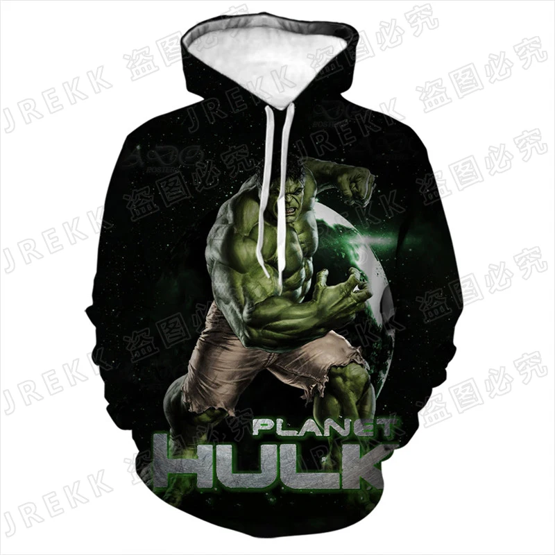 Детские толстовки с 3D принтом супергероя Халка модная одежда на весну осень