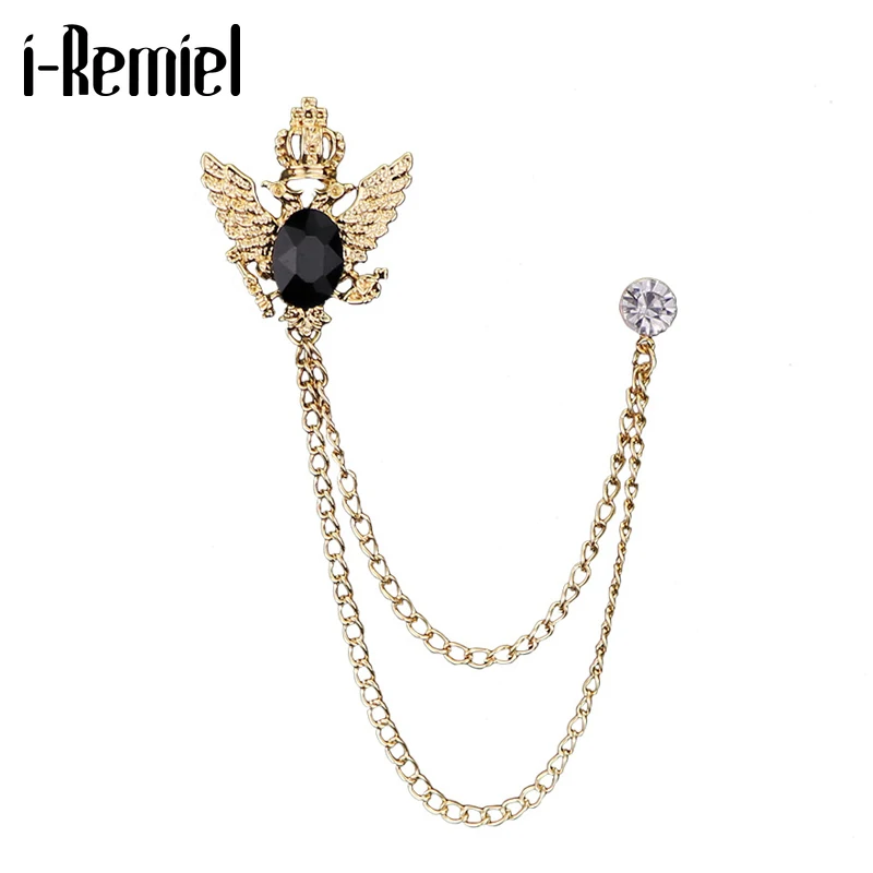 Новинка винтажная цепочка с кисточками брошь кристаллами Металлическая Булавка