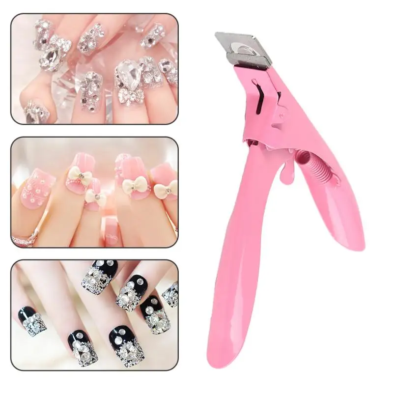 

Professional Nail Art False Nails Cutter Tips Acrylic UV Gel Nail Tips Edge Cutters Stainless Steel U One Word Clippers TSLM2