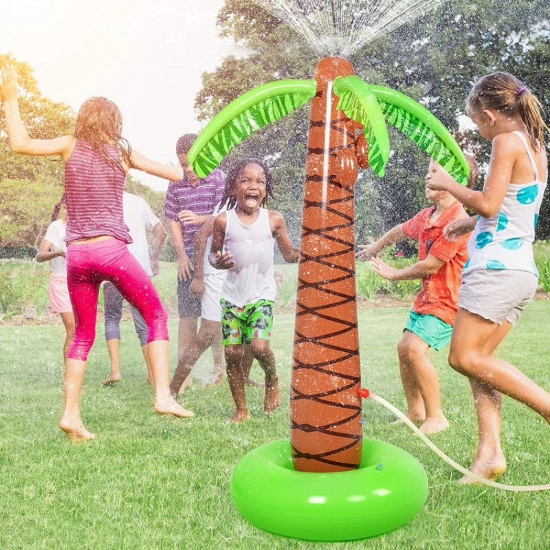 

Inflatable Summer Children Play Water Polo Coconut Palm Tree Water Sprinkler Children Toys Pool Garden Party Toys For Xmas Gifts