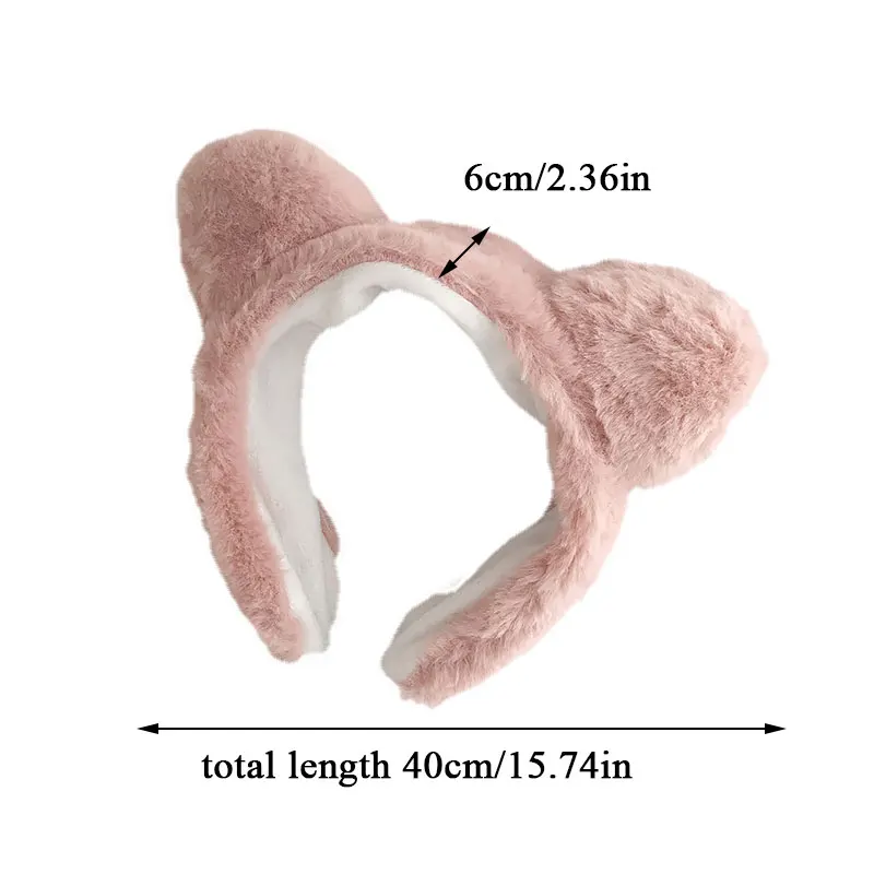 

Cute Cat Ears Headband Coral Fleece Hair Hoop Washing Face Makeup Tools Hair Accessories For Women Autumn Winter Hairbands