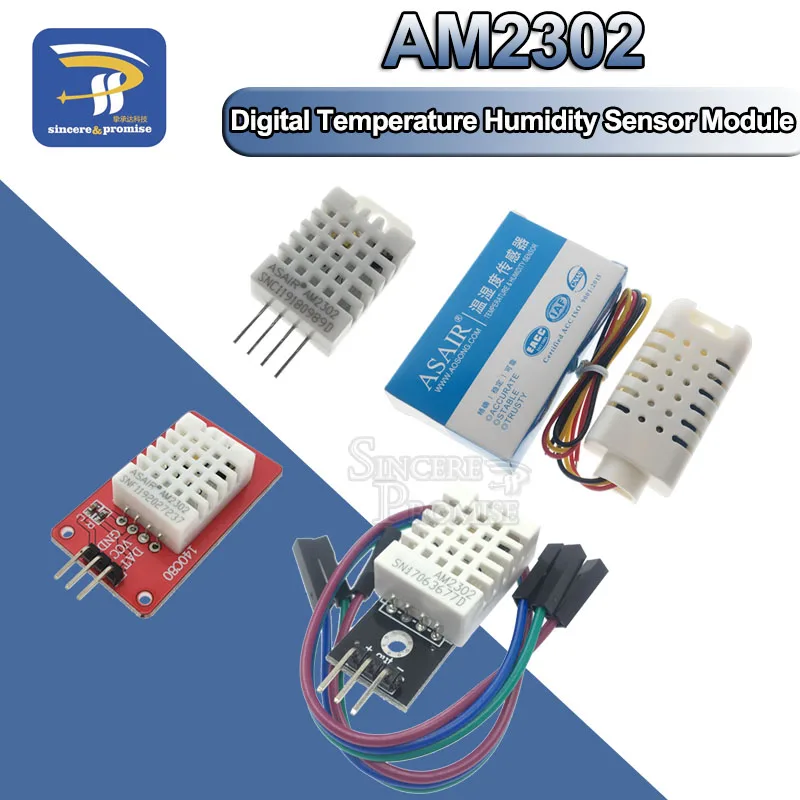 Высокая точность AM2302 DHT22 цифровой Температура& влажности Сенсор модуль 5V одиночного автобуса Интерфейс для Arduino Uno R3 один