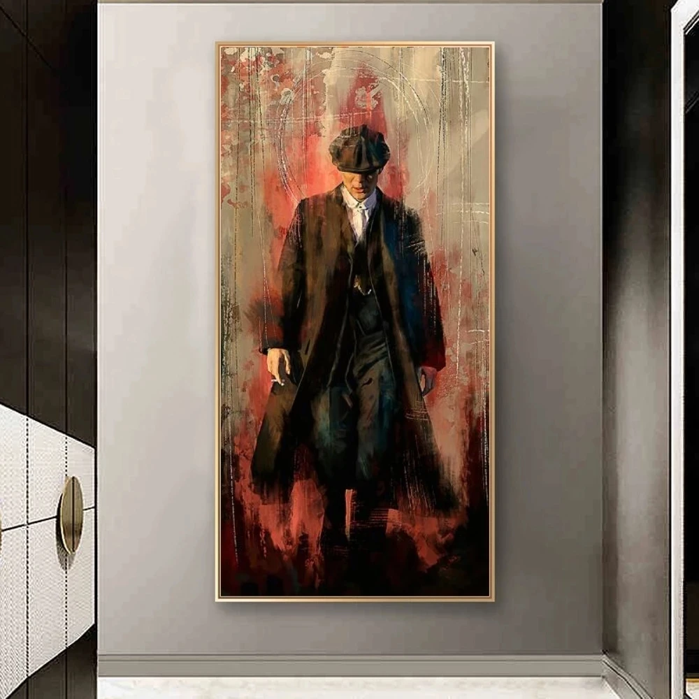

Peaky Blinders Portrait of Tommy Shelby Art Poster Canvas Painting Posters Print Cuadros Wall Art Pictures for Home Decor