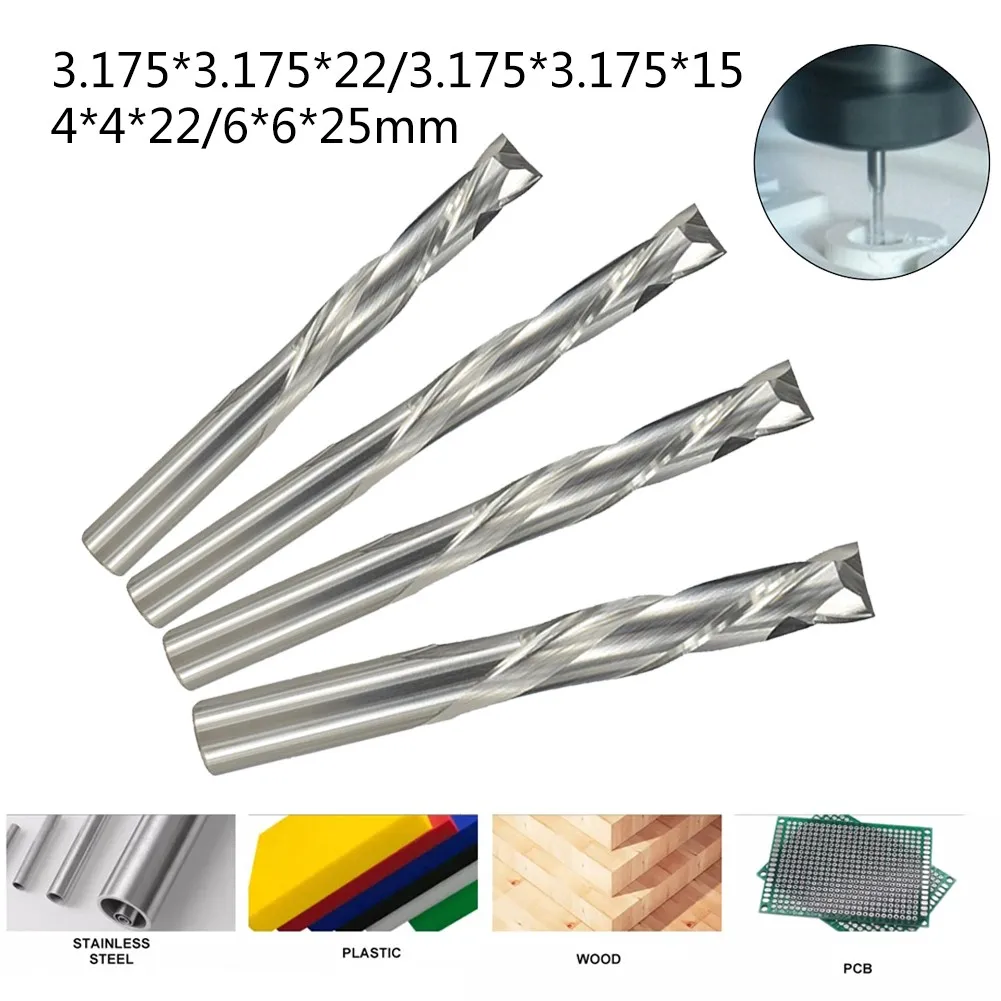 

Two Flute Compression Up/Down Cut Spiral Router Bit CNC Solid Carbide End Mill Drill Bits For Wood MDF HDF Solid Wood