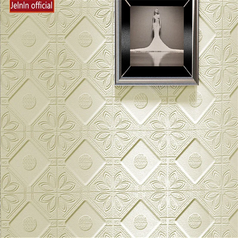 Желтый цветочный узор утолщенные 3d пены водонепроницаемые наклейки на стену