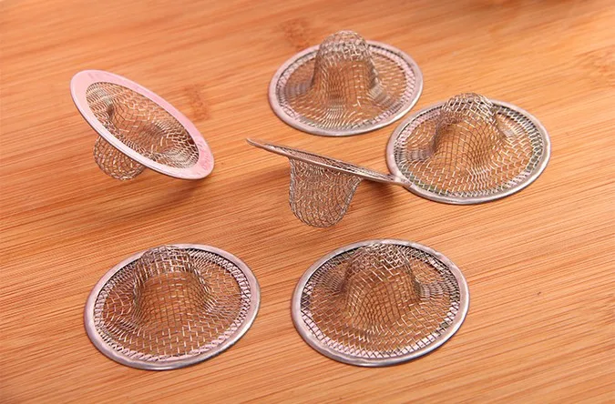 

2pcs/lot Mesh Sink Strainer Drain Sink Filter kitchen Food Rice Sink Stopper bathtub Hair Colander Strainer KC 1402
