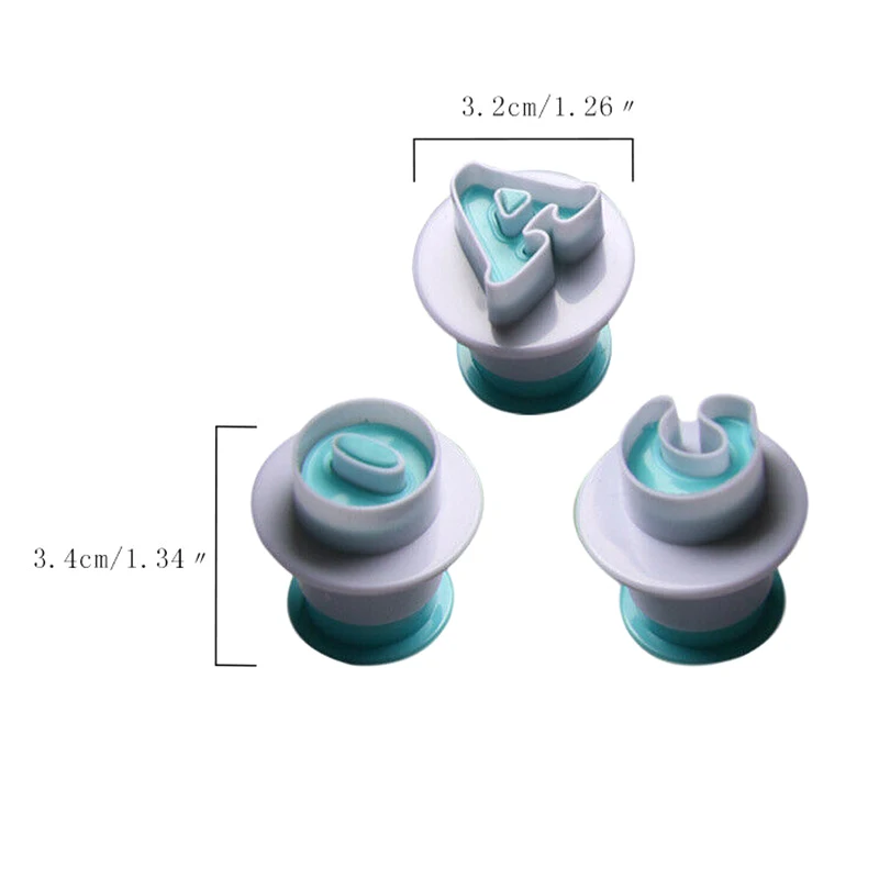 

10/26pcs Number Letters Cake Mould Fondant Sugar Craft Cookies Plunger Decorating Tools SCVD889