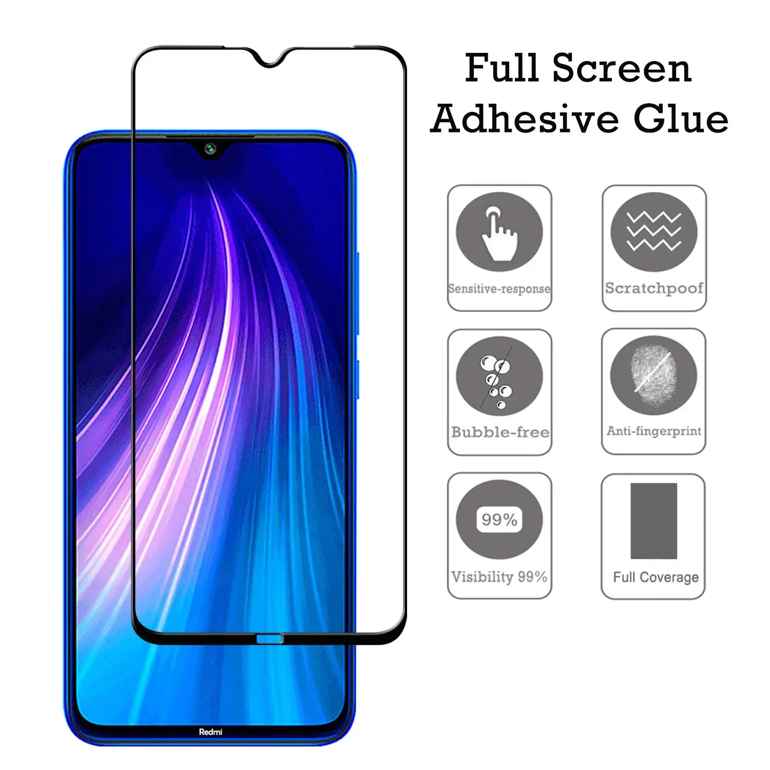 2 в 1 9D телефон камера закаленное стекло для Xiaomi Redmi 8 экран протектор 8A объектив