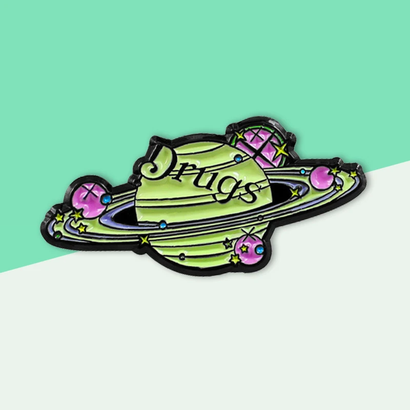 Романтическая эмалированная заколка астрономическая звездная планетарная