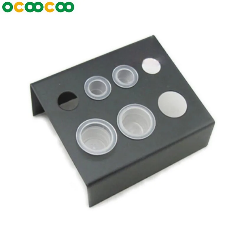 

High Quality Professional Black Stainless Steel Tattoo Cup Bracket Pigment Cap Holder Stand 7 Holes Supply Wholesale