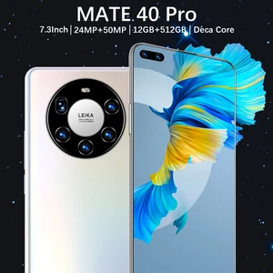 7 3 inch left digging screen 5g smartphone with 12gb512gb large memory for huawei mate 40 pro cellphone samsung mobile phone free global shipping