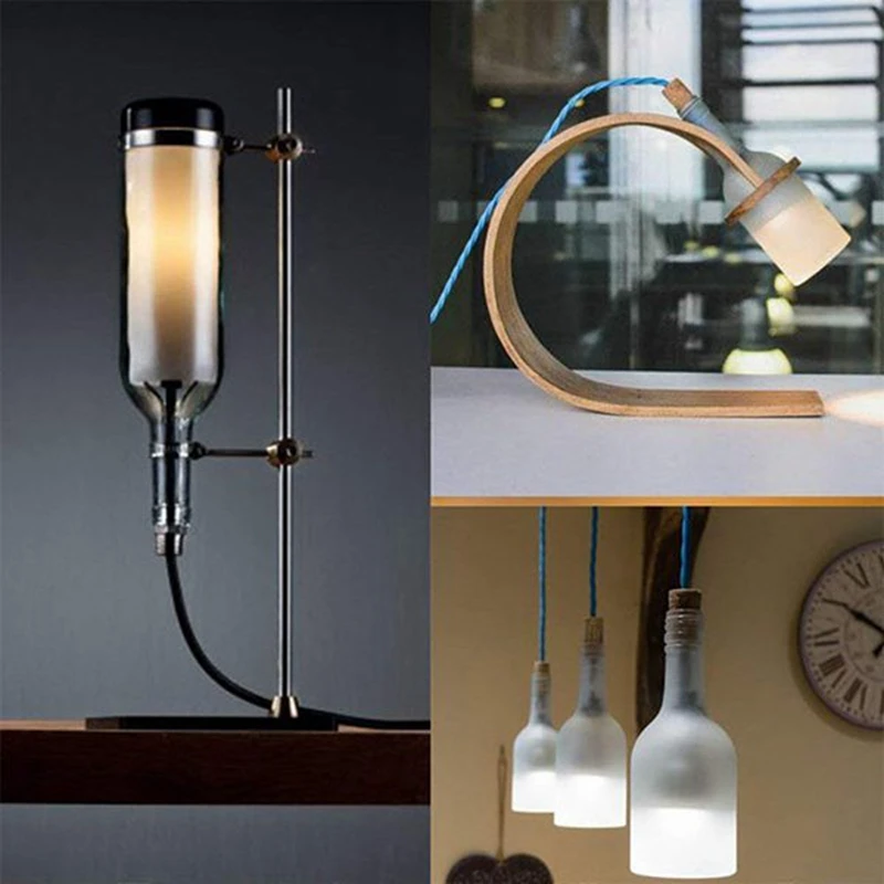 

DIY Glass Bottle Cutting Machine with Adjustable Size for Making Wine Bottles for Home Decoration Cutting Silver