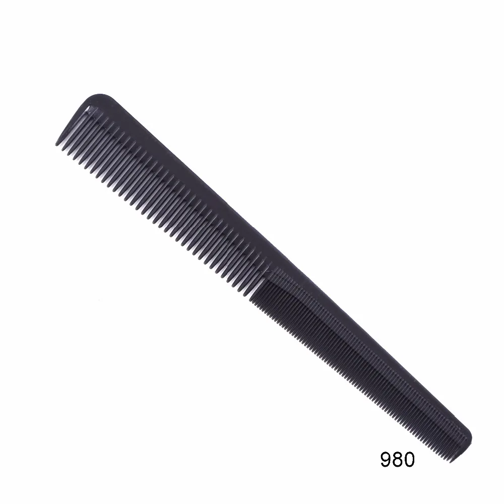 

Black Professional Combs Hairdressing New Tail Comb Carbon Anti Static Comb Hair Cutting Comb