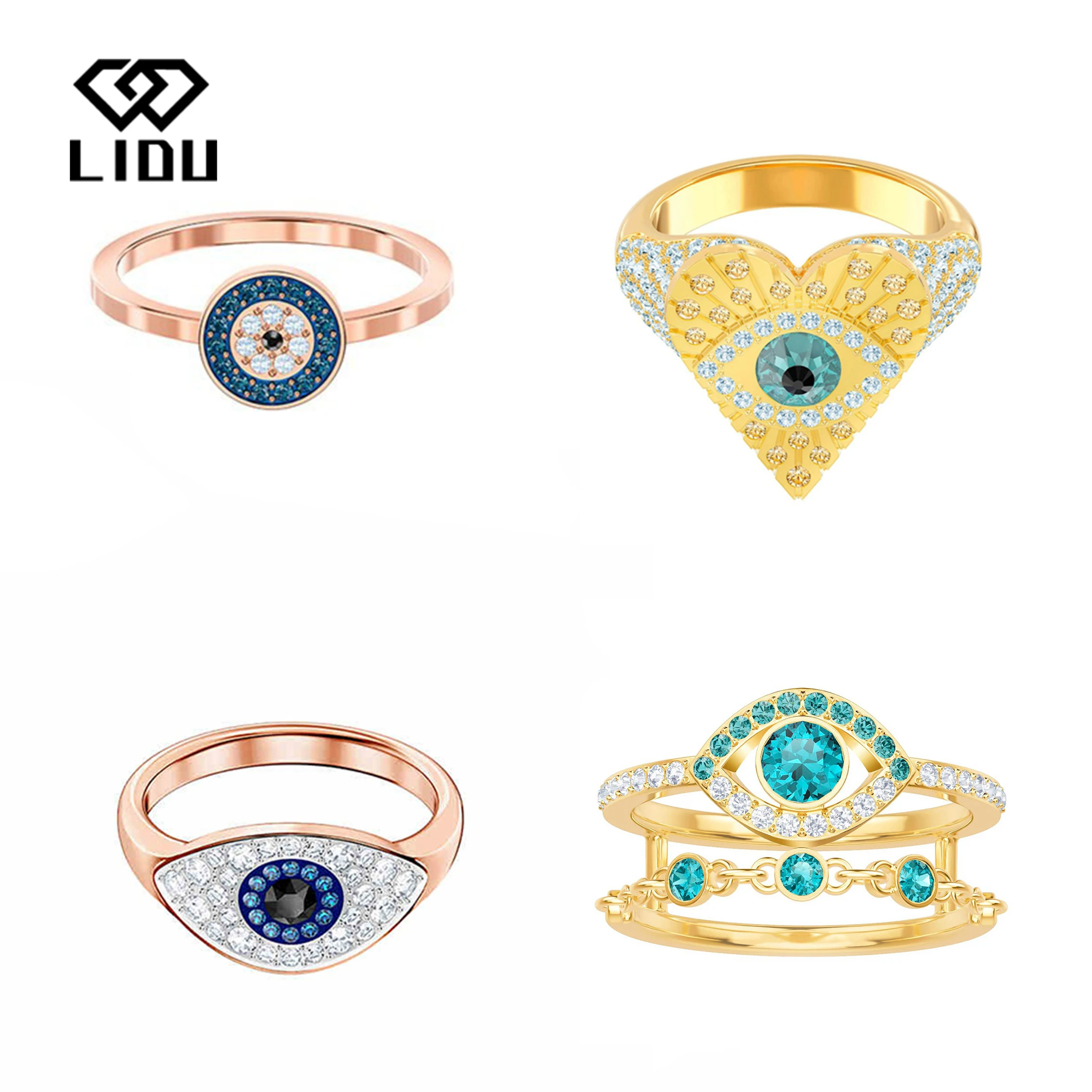 LIDU изысканное высококачественное Кольцо Swa Devil's Eye доставляет подарки друзьям