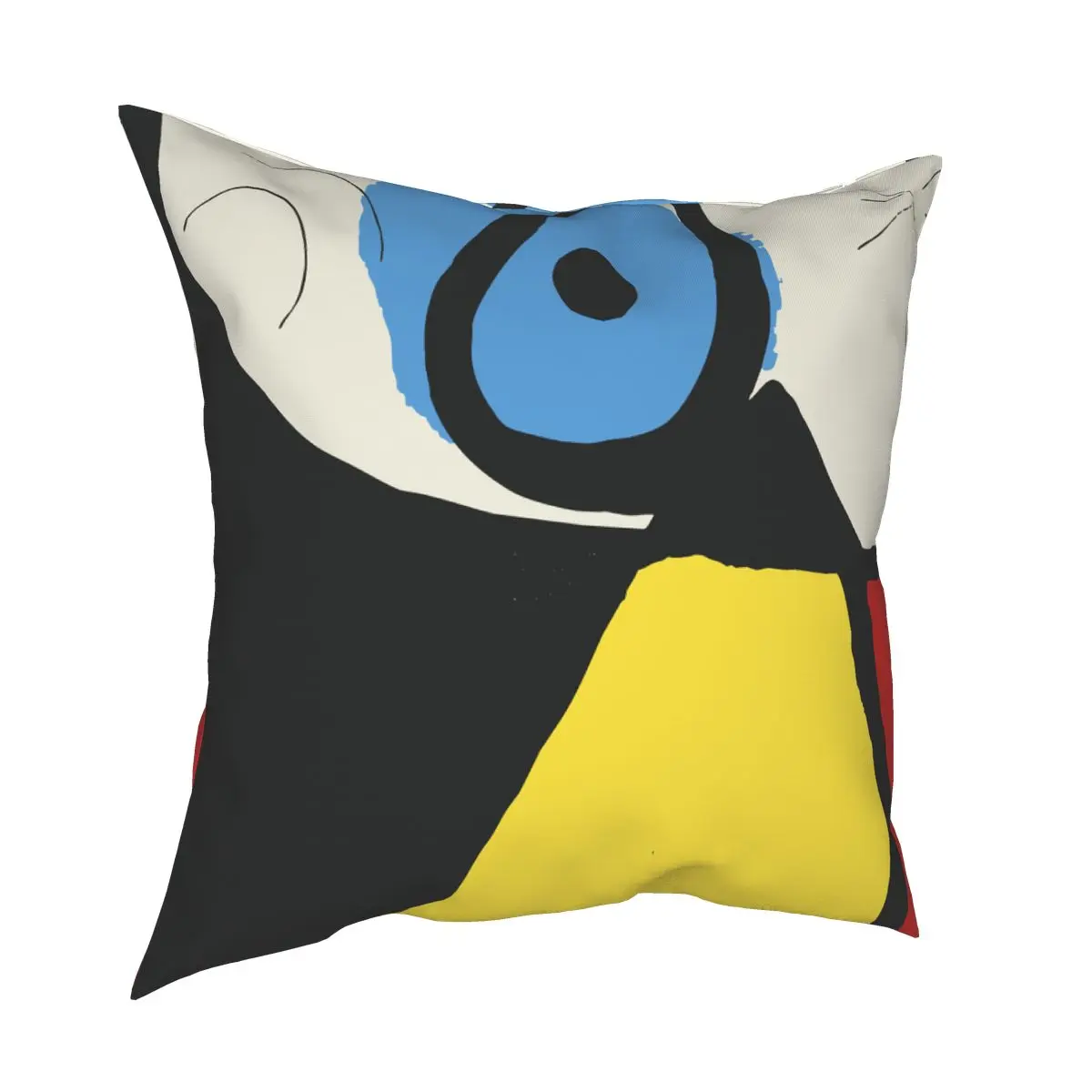 

Joan Miro Mask Red Black Yellow Pillowcase Decoration Abstract Art Cushions Throw Pillow for Sofa Double-sided Printing