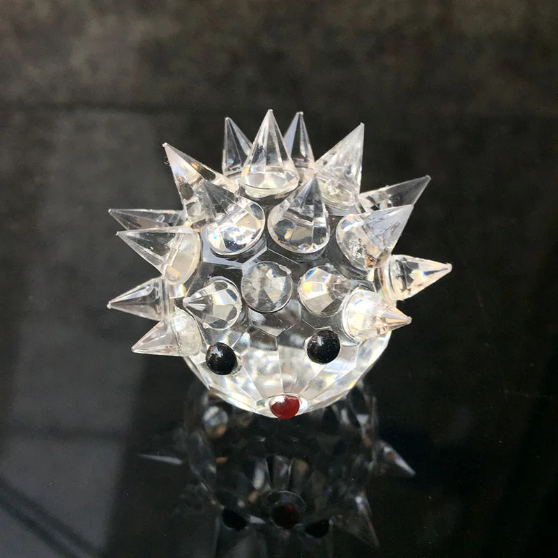 

Cute Crystal Glass Hedgehog Ornaments Quartz Animal Figurines Paperweight Fengshui Crafts Home Decoration Gifts Souvenirs