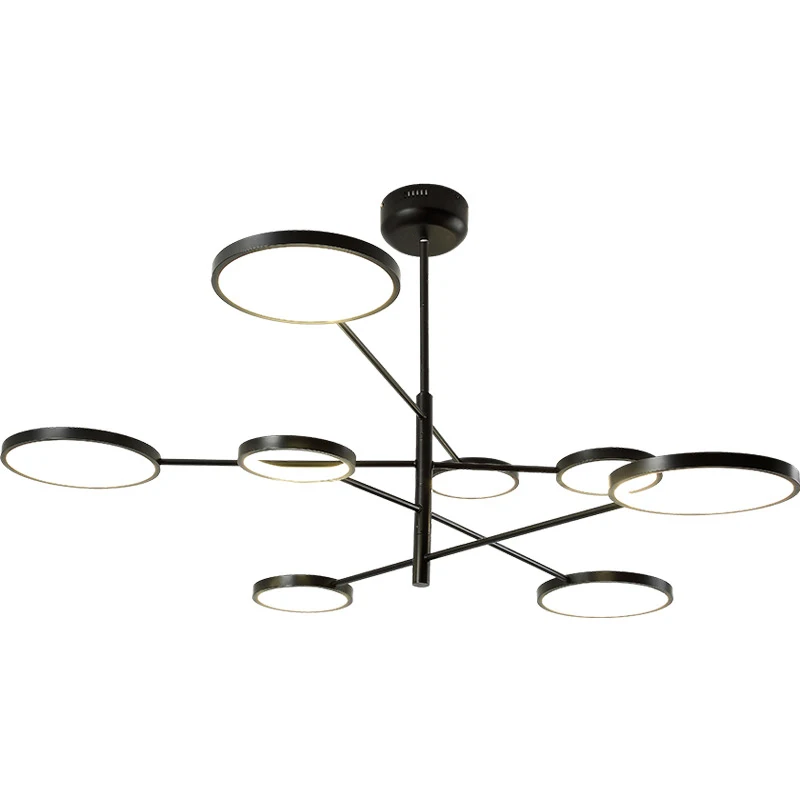 

Nordic style chandeliers minimalist post-modern restaurant circular creative personality living room lamps