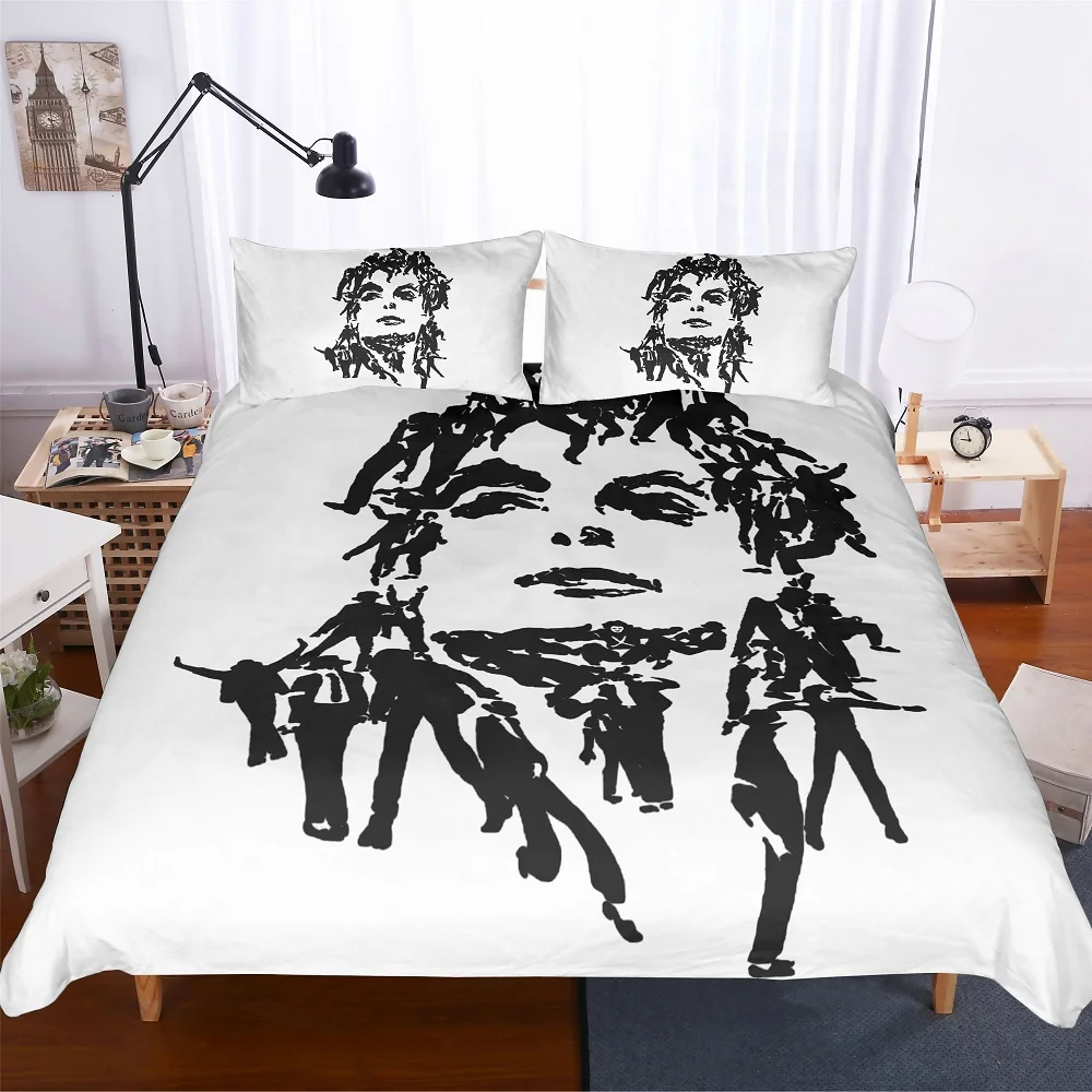 Комплект постельного белья Michael Jackson King Queen Size пододеяльник наволочки для танца