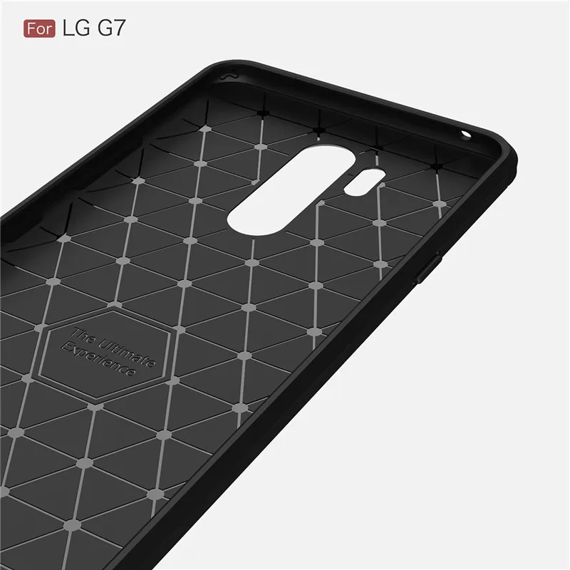 For LG G7 Case ThinQ Cover Shockproof Soft TPU Rubber Carbon Fiber Brushed Protective Phone G 7 LG7 LGG7 Cases |