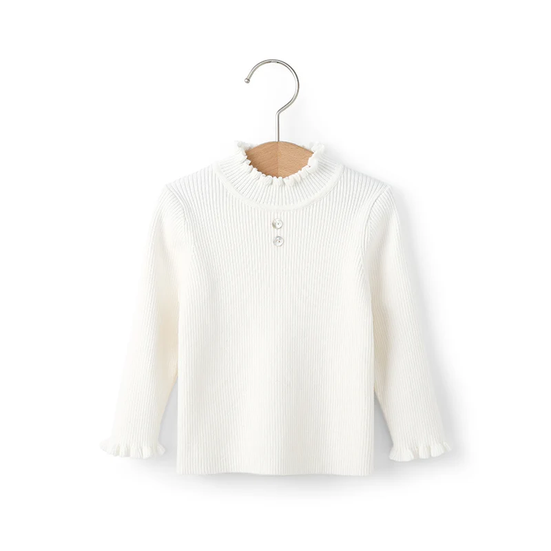 Pureborn/свитер для малышей вязаный хлопковый джемпер с оборками свитер маленьких