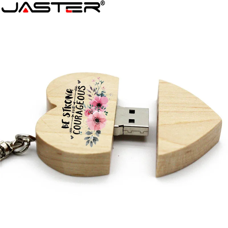 Флэш-накопитель JASTER деревянный в виде сердца Usb 16 ГБ 32 64 | Компьютеры и офис