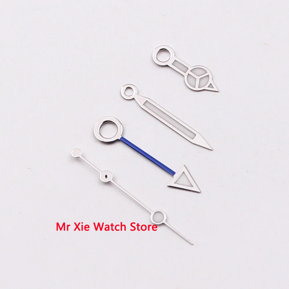 A set stainless steel edge luminous watch hands with GMT Pointer Fit For Mingzhu Automatic Movement Men's Watch | Наручные часы