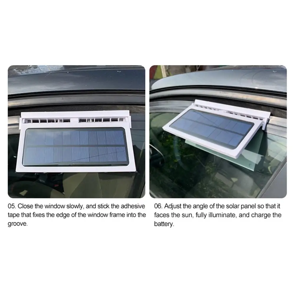 6th Generation Car Solar Powered Exhaust Fan USB Gills Cooler Auto Air Vent Ventilator Dual-mode Power Supply Highpower | Автомобили и