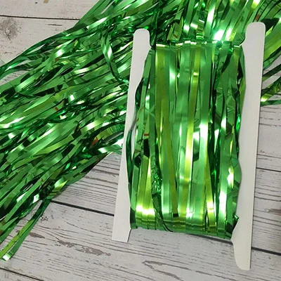 mirror green 2 м 3 м блестящая металлическая фольга занавеска дверь дождь свадебное украшение день рождения украшения дети фото реквизит занавеска С Блестками - Цвет: mirror green
