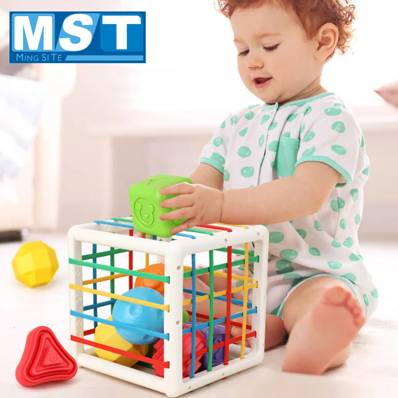 Блоки Монтессори в форме ребенка Сортировочная коробка кубик активности