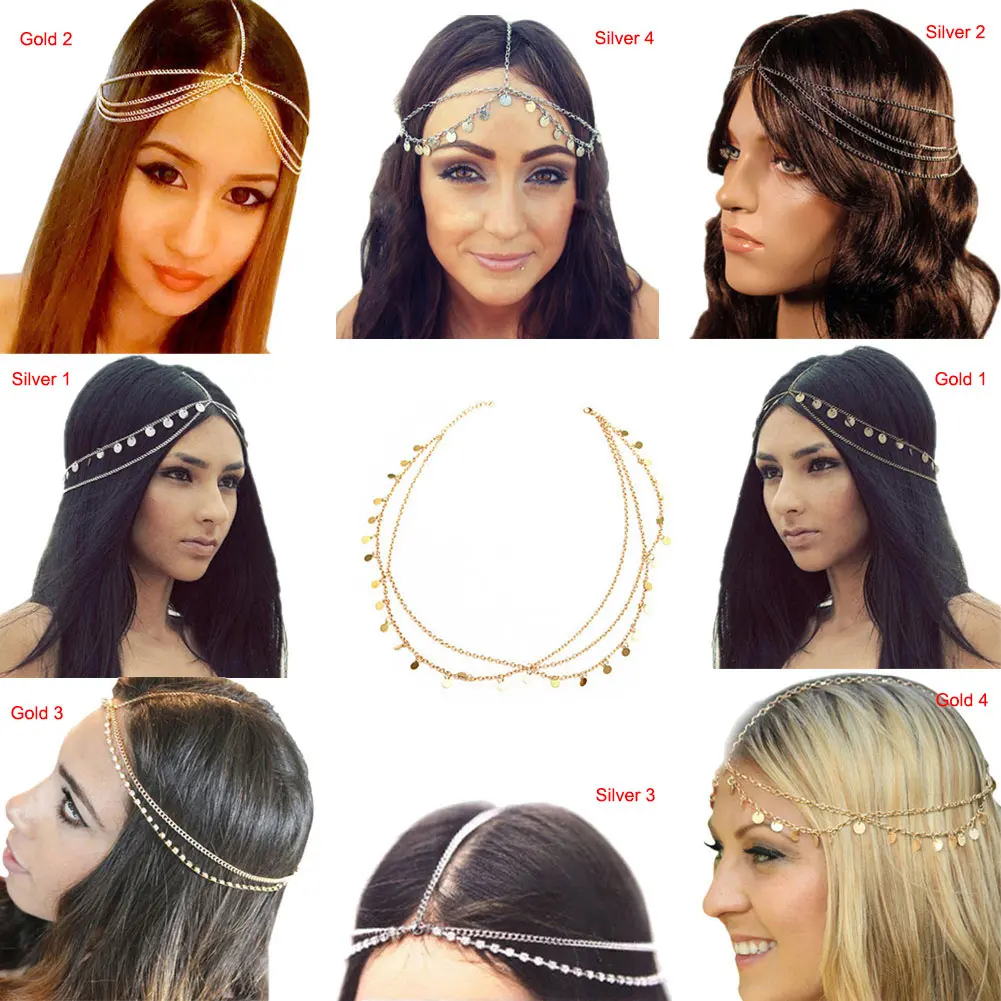Bohemian Hair Jewelry Party Wedding Vantage Crown Metal Tassel Women Head Chain Headband Headpiece DL | Красота и здоровье