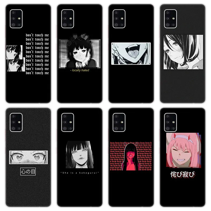lewd sad japanese anime case for samsung galaxy a12 a02 a03s a21s a22 a32 a52 a72 a82 quantum 2 s21 plus fe ultra m32 m12 cover free global shipping