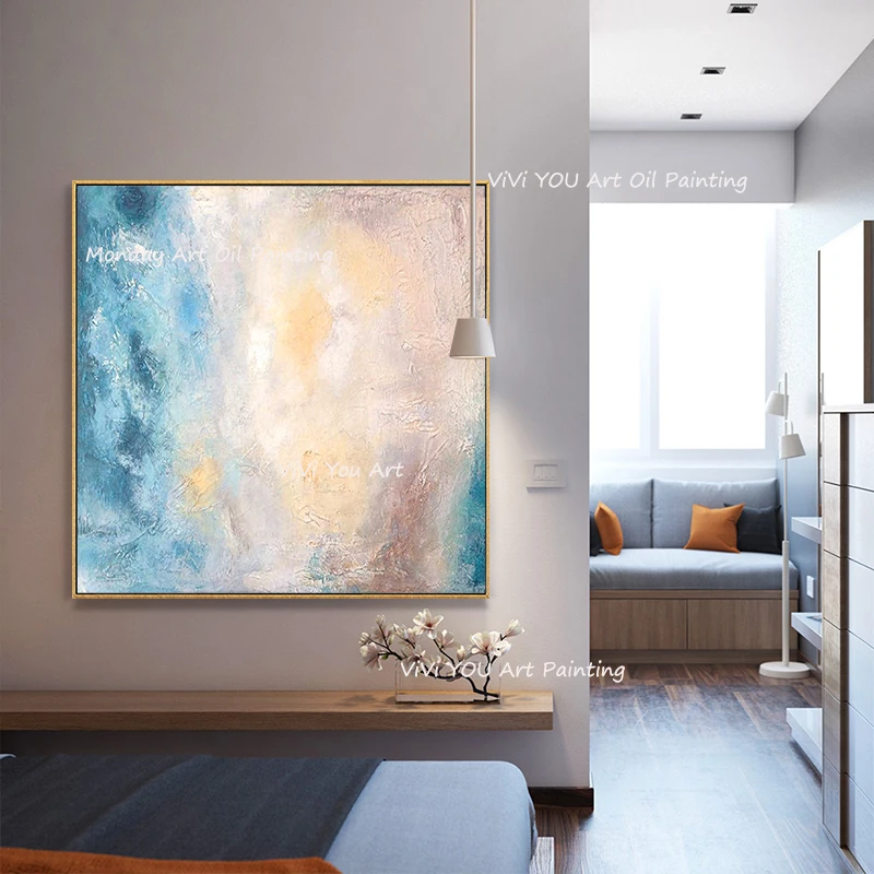 Большая Ручная роспись Абстрактная живопись на холсте лучший подарок