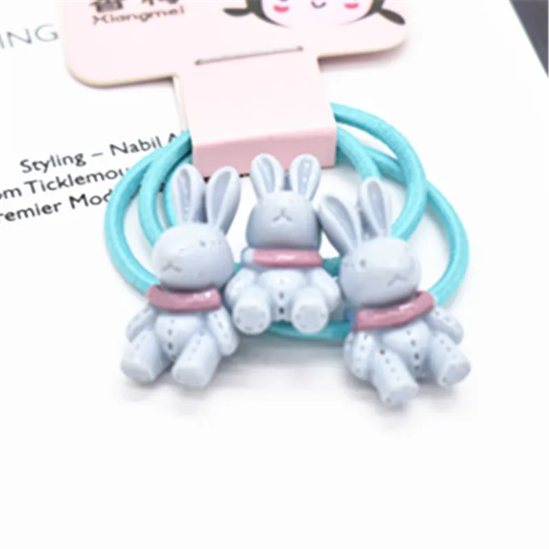 3PCS Koreaanse Acryl Animal Konijn Haar Tie Kids Hart Elastieken Elastiekjes Haaraccessoires Meisje Gift Mini Elastische t | Аксессуары