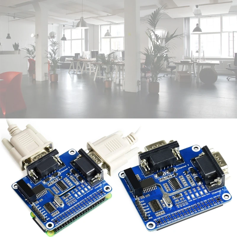 Плата расширения RS232 для Raspberry Pi 4B/3B +/3B/3A SPI интерфейса решение SC16IS752 + SP3232 с
