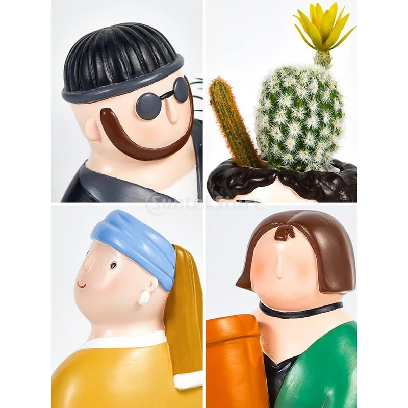 Мультипликационный горшок для растений кактусов цветочный кашпо 5 стилей милый