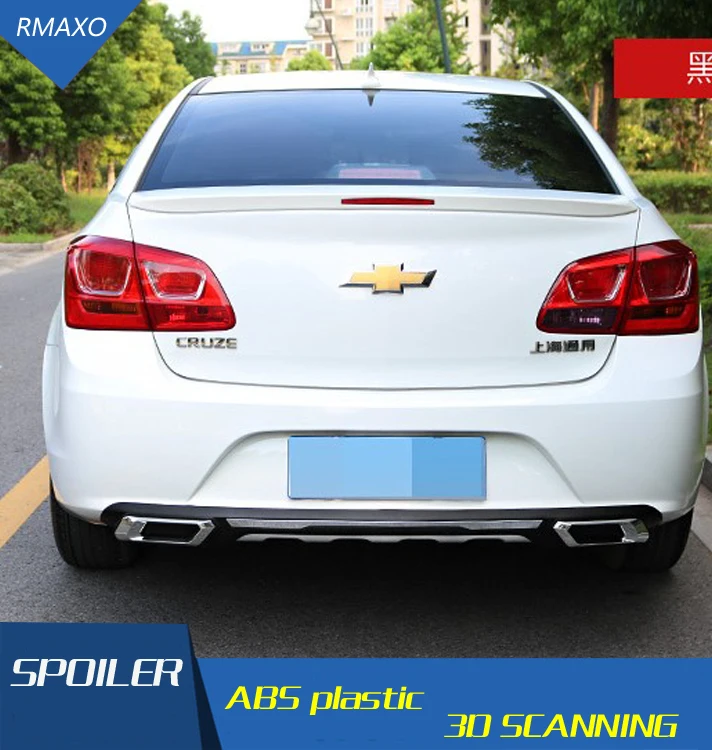 Для Cruze задний спойлер ABS бампер диффузор защитные бамперы для Chevrolet cruze после хром