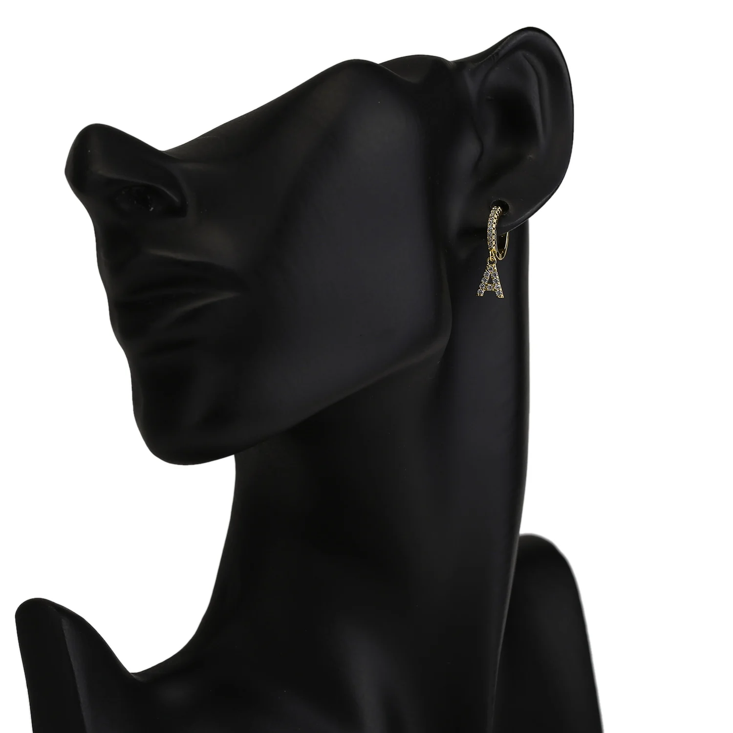 

1PC Fashion Cute Initial A-Z Letter Huggies Hoop Earrings Dainty Alphabet Cubic Zircon Earrings For Women Birthday Party Jewelry