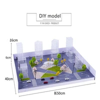 diy model sand table model building material package glass building road pavement sticker gallery frame scene production