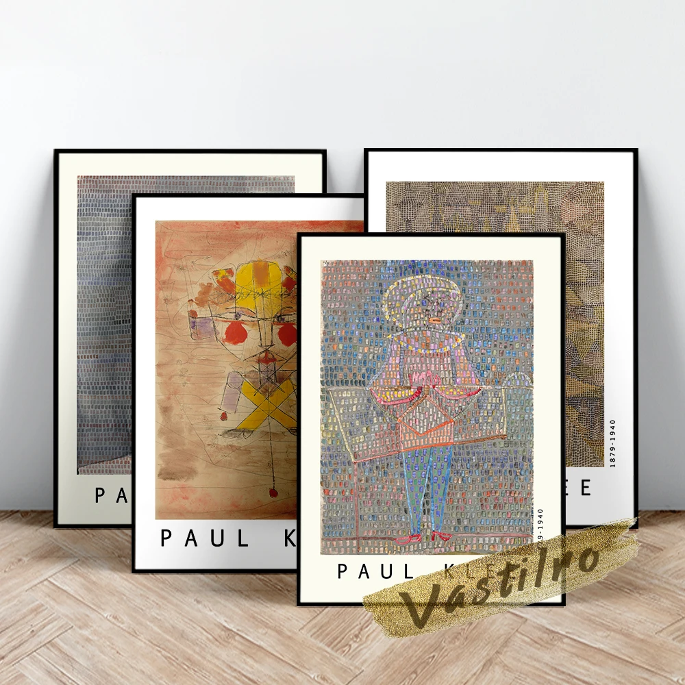 

Paul Klee Famous Classic Poster, Boy In Fancy Dress Watercolour Art Prints, Athletes Head Painting, Klee Retro Figure Wall Art