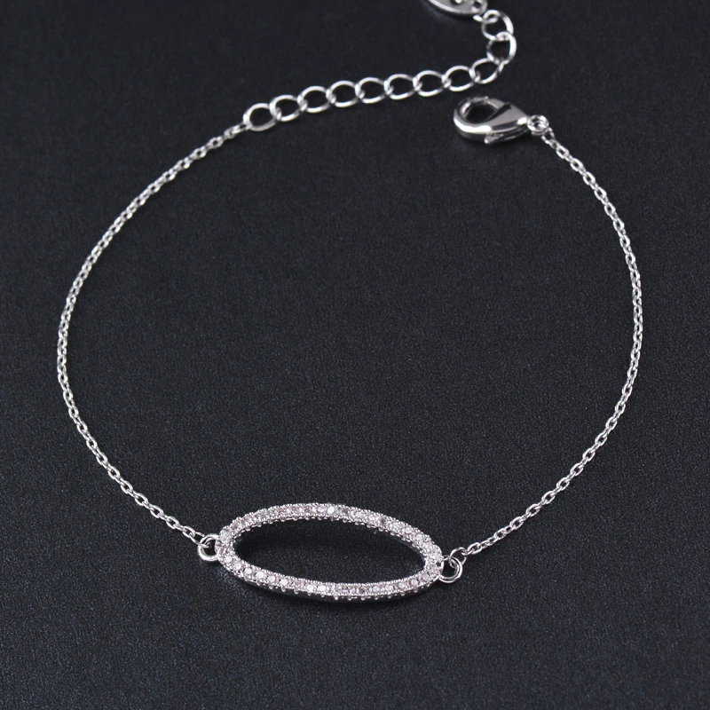 SINLEERY Блестящий Овальный амулетный браслет розового золота серебряного цвета