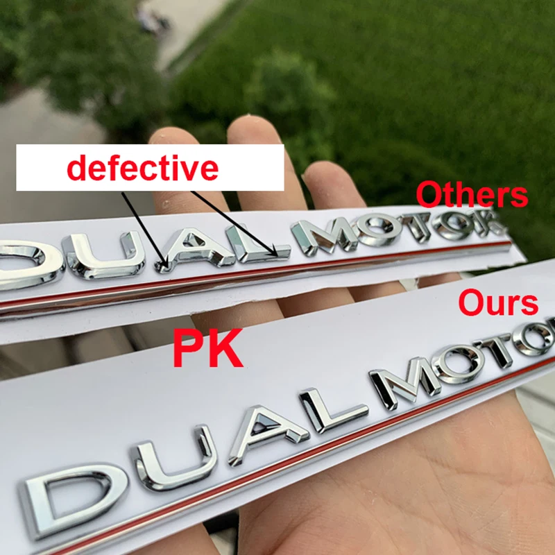 Двойной мотор матовые черные буквы Эмблема для Tesla Model 3 автостайлинг рестайлинг