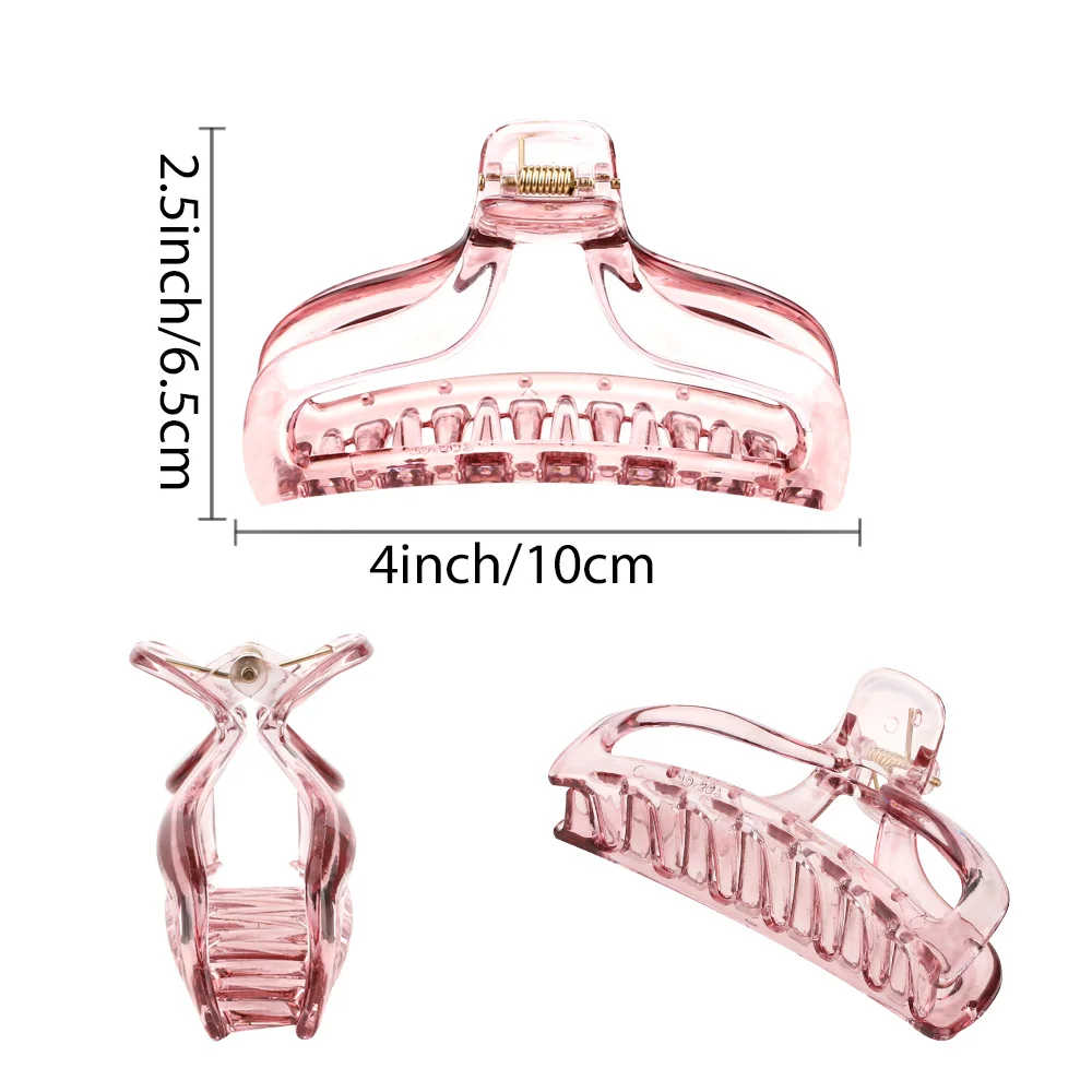 

Transparent Amber Geometric Hollow Hair Claws Elegant Headbands Hair Holder Clip 2021 Fashion Hairpin Hair Accessories For Women