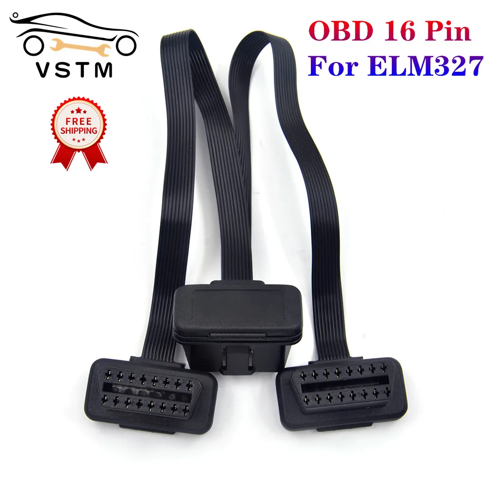 

Новое поступление 16-контактный штекер-двойной гнездо OBDII OBD 16-контактный удлинитель для ELM327 кабель OBD кабель ODB2 16-контактный адаптер OBD 2
