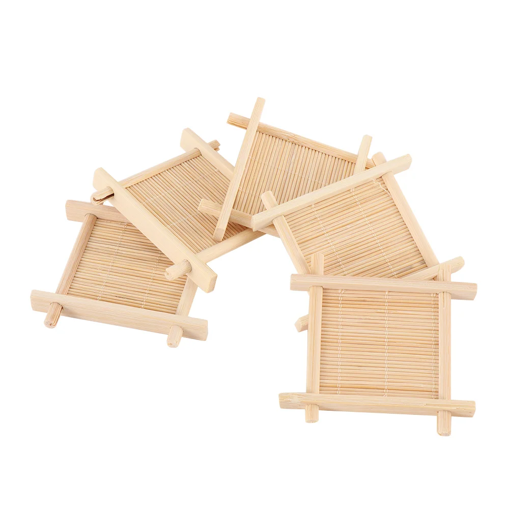 Теплоизоляционная подставка бамбуковый чайный поднос деревянные подставки