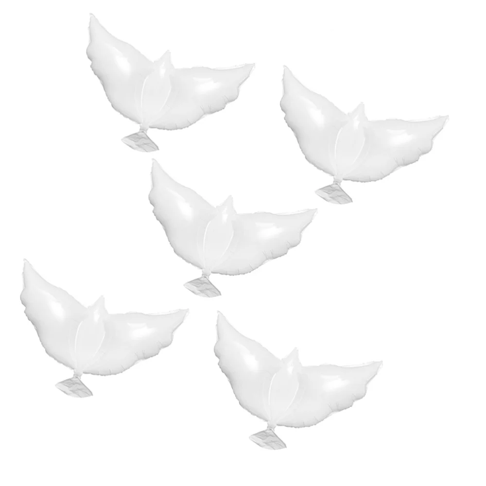 5 шт воздушные шары в форме голубя белый Peace Dove шарики из фольги разных форм