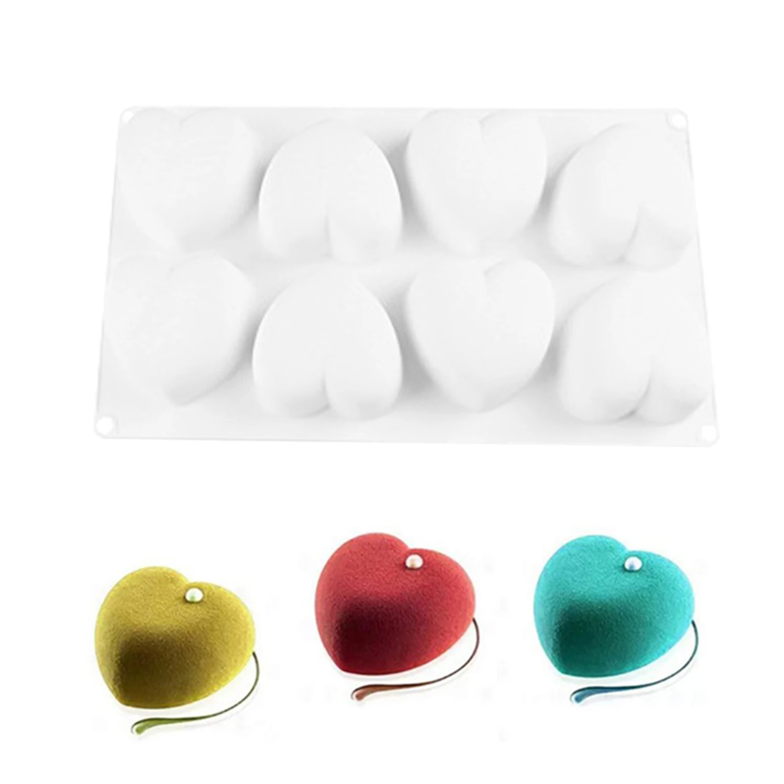 

Valentines Heart Love 3D Silicone Soap Mold Cake Decorating Tools Mould Valentine's Day Fondant Molds Baking Tool Random Color