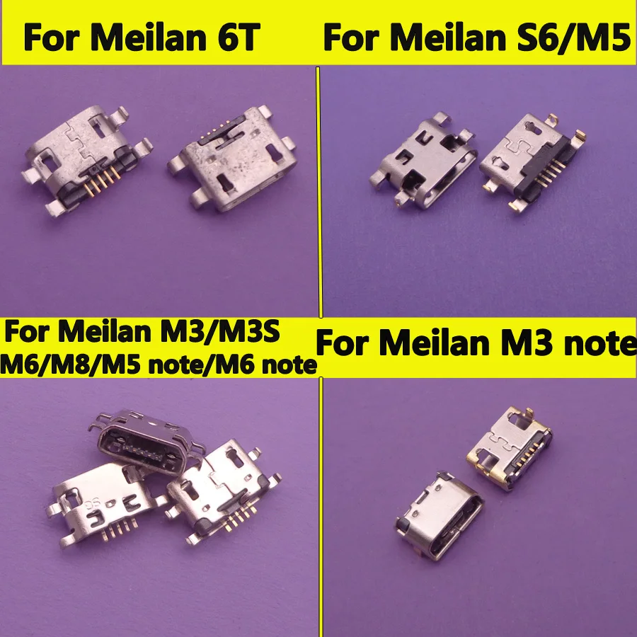 10 шт. микро мини USB разъем зарядный порт док-станция сменный для Meilan 6T S6 M3 M3S M8 M6 M5 Note